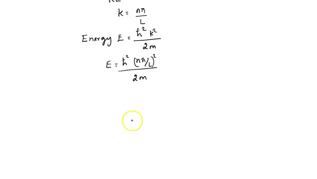 SOLVED: The wave function of an electron in a 1-D infinite potential ...