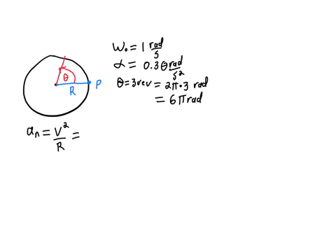 problem-1616-3-of-8-part-a-the-disk-starts-at-wo1rads-when-0and-is-given-an-angular-acceleration-03rads2-where-is-in-radians-figure-1-determine-the-magnitude-of-the-normal-component-of-accel-77913