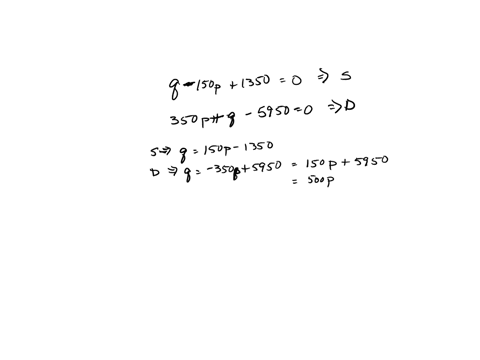 the-supply-equation-for-a-certain-product-is-q150p13500-the-demand-equation-is-350pq59500-the-price-p-is-in-dollars-afind-the-equilibrium-quantity-and-price-b-suppose-a-tax-of-3-per-unit-is-97775