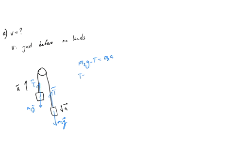 the-figure-below-shows-an-atwood-machine-with-two-masses-m1-and-m2-initially-at-rest-at-the-same-height-after-they-are-released-the-large-mass-m2-falls-distance-h-and-hits-the-floor-while-th-69078