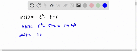 a-particle-is-moving-in-a-straight-line-with-velocity-vt-t2-t-6-find-the-displacement-and-the-total-distance-travelled-by-the-particle-between-time-t-0-and-time-t-5-29828