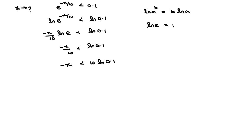 1024px x 512px - SOLVED: point) How large must x be so that e-x/1o 0.1? X >