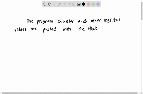 when-an-interrupt-occurs-which-of-these-functions-would-be-the-first-to-occur-the-program-counter-and-other-registers-values-are-pushed-onto-the-stack-interrupt-service-routine-executed-the-55673
