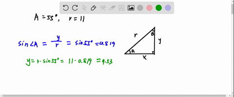 one-of-the-sides-x-y-andr-of-the-triangle-in-the-figure-below-is-given-find-exact-values-of-the-other-two-sides_-find-the-values-of-x-andyin-the-figure-given-that-a-558r-11-round-your-answer-47035