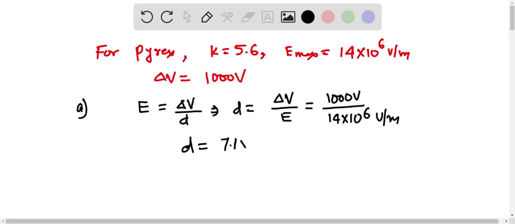 SOLVED: Pyrex glass has a dielectric constant of 5.6 and a dielectric ...