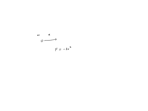 question-1-10-a-particle-p-of-mass-mwhich-is-on-the-negative-x-axisis-moving-towards-the-origin-at-constant-speed-u-when-p-reaches-the-origin-it-experiences-the-force-f-kx2-where-k-is-a-posi-11094