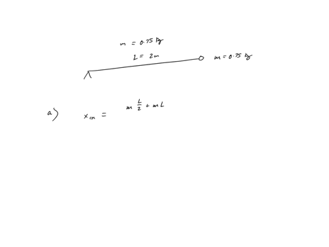 a-rigid-slender-rod-of-mass-m-075-kg-and-length-l2-m-supports-a-tip-mass-m-075-kg-and-is-pivoted-around-support-a-starting-from-rest-in-a-horizontal-position-the-tip-of-the-rod-is-released-t-08359