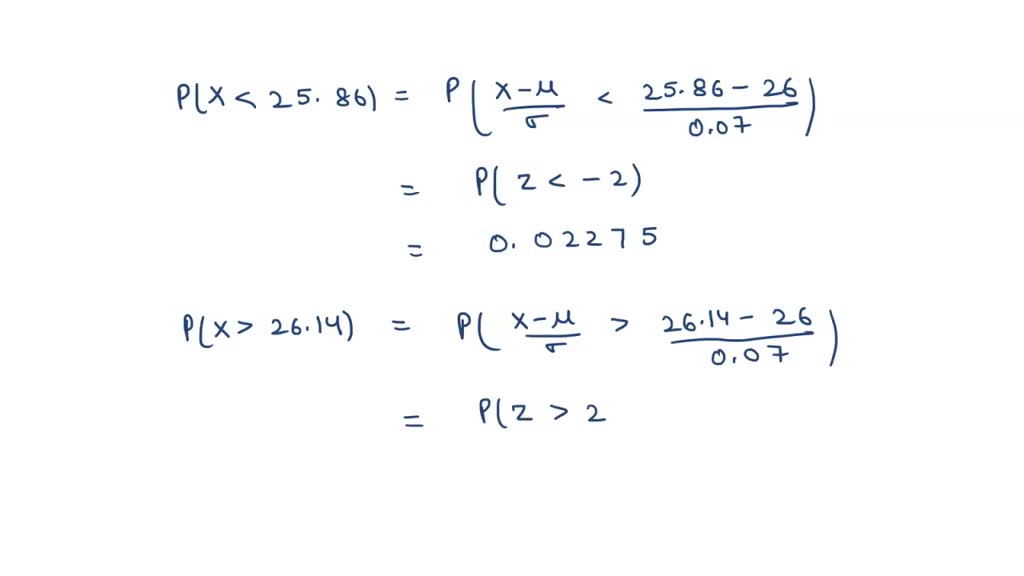SOLVED Steel rods are manufactured 0.07 cm. Complete parts (a) Mean
