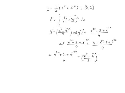 find-the-arc-length-of-the-graph-of-the-function-over-the-indicated-interval-round-your-answer-to-three-decimal-places-y-1-2-ex-ex-0-2