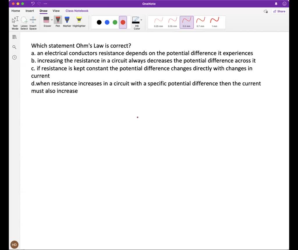 solved-which-statement-of-ohm-s-law-is-correct-a-an-electrical