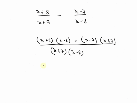perform-the-indicated-operation-of-subtraction-on-the-two-rational-expressions-and-reduce-your-answer-to-lowest-terms-x8x7x7x8