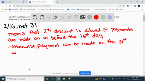 your-firm-purchases-goods-from-its-supplier-on-terms-of-216-net-31-what-is-the-effective-annual-cost-to-your-firm-if-it-chooses-not-to-take-advantage-of-the-trade-discount-offered-45389