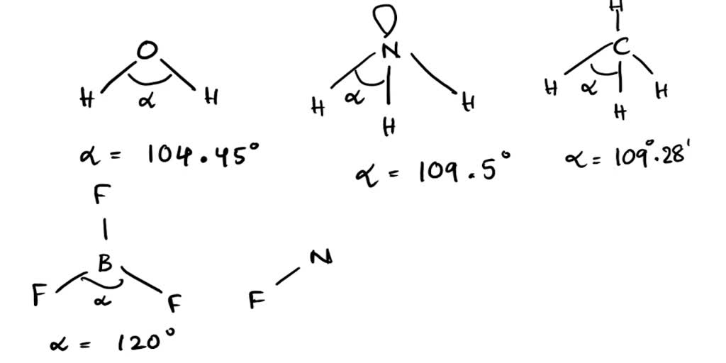 Solved Compare The Bond Angle Predicted From Vsepr Theory And The Bond