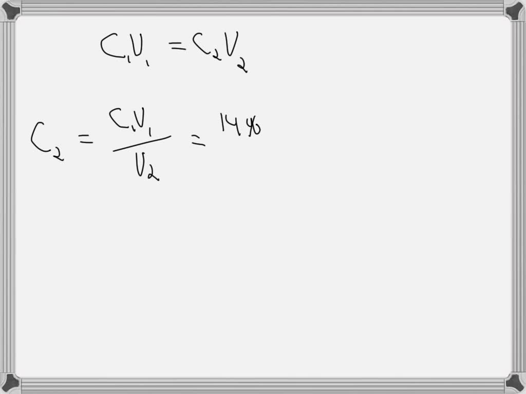 SOLVED A volumetric flask contains 25 mL of a 14 m/v sugar solution