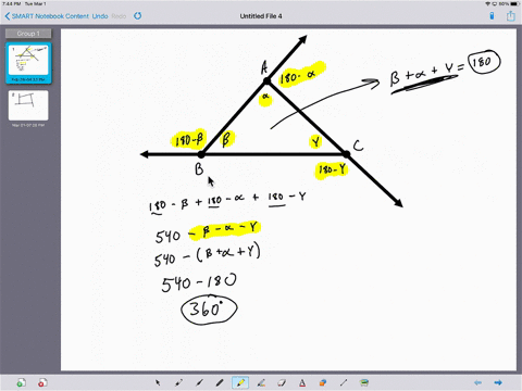 the-exterior-angle-of-triangle-is-the-supplement-of-an-interior-angle_-show-that-the-sum-of-the-exterior-angles-of-triangle-always-sums-to-360-_-the-diagram-shows-triangle-with-its-interior-34348