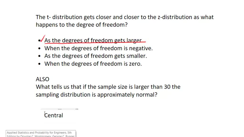 how to find degree of freedom for t distribution