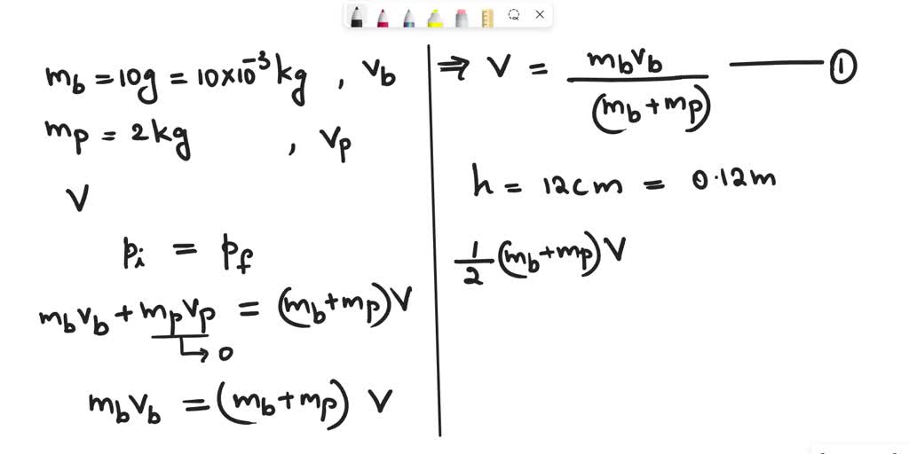 SOLVED A Bullet Of Mass 3 1 G Strikes A Ballistic Pendulum Of Mass 2 7