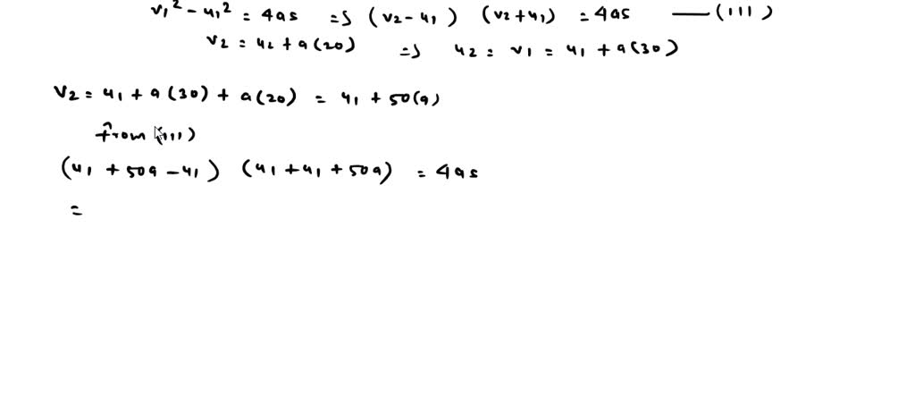 SOLVED: 1. A racing car moving with constant acceleration covers to ...