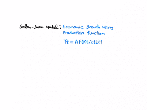 consider-a-solow-swan-model-a-firm-produces-output-according-to-yt-afktztlt-where-zt-1-gzt-lt-1-gnt-and-f-is-constant-returns-to-scale-the-household-consumes-a-fixed-fraction-of-its-income-each-period