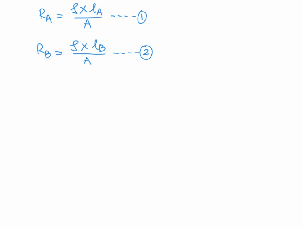 SOLVED 8.X1 Two cylindrical copper wires have the same mass. Wire A is