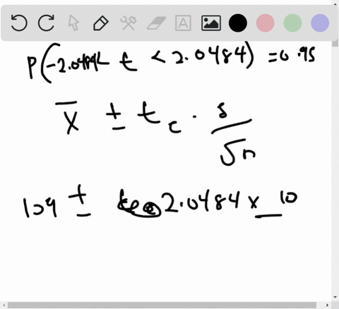 a-simple-random-sample-of-size-n-is-drawn-from-a-population-that-is-normally-distributed-the-sample-mean-x-is-found-to-be-109-and-the-sample-standard-deviation-s-is-found-to-be-10-a-construc-90512