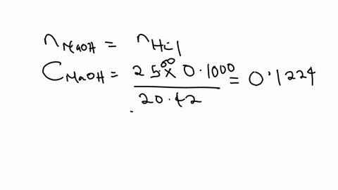 a-sodium-hydroxide-solution-was-standardized-using-01000m-hcl-2500-ml-of-the-hcl-solution-was-neutralized-by-2042-ml-of-the-naoh-solution-the-standardized-naoh-solution-was-then-used-to-titr-38053
