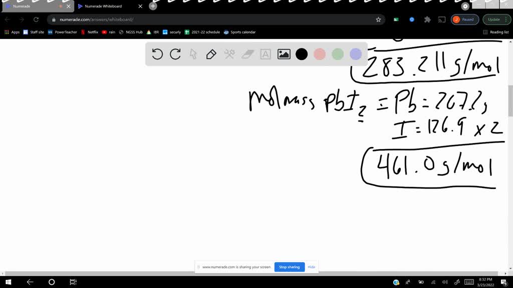 SOLVED potassium iodide (﻿KI) and lead(II) nitrate (﻿Pb(NO3)2Pb(NO3)2﻿ ). 1. which is the