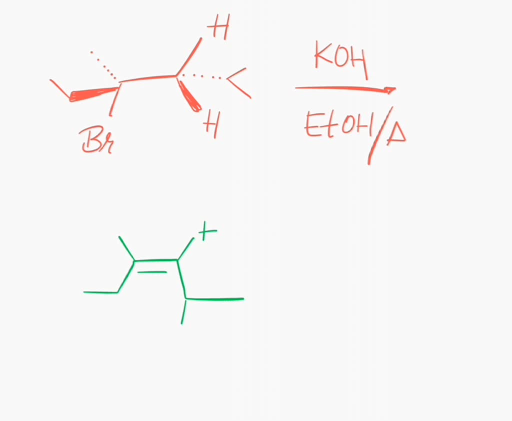 SOLVED For the following dehydrohalogenation (E2) reaction, draw the