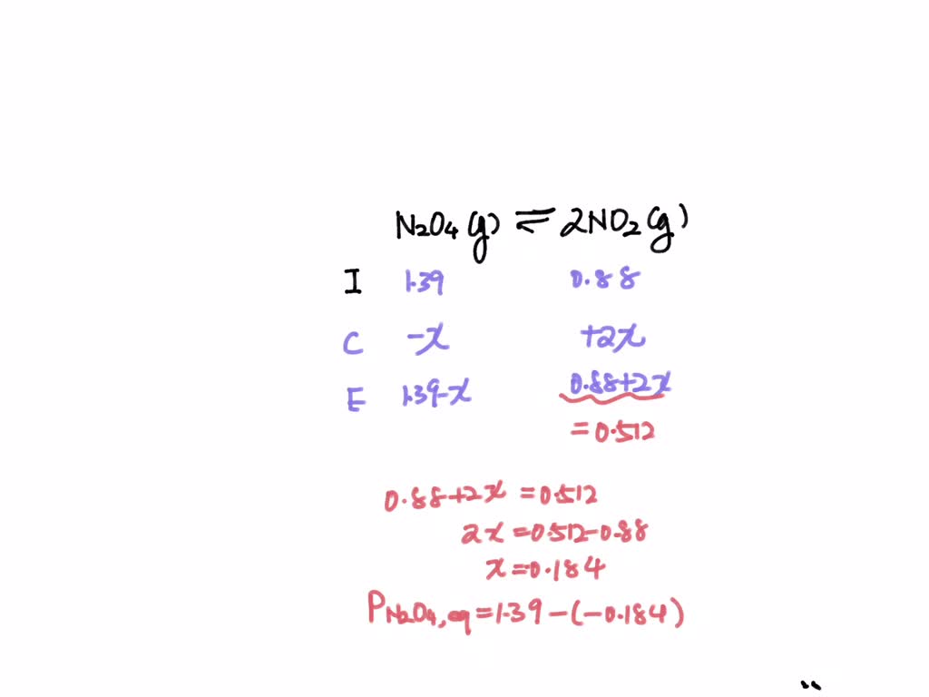 solved-a-flask-is-charged-with-1-350-atm-of-n2o4-g-and-1-00-atm-of