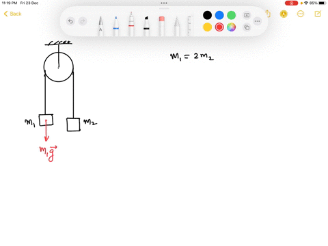 in-the-figure-shown-the-two-masses-are-connected-by-a-massless-string-passing-over-a-smooth-pulley-and-the-surface-is-smooth-find-the-acceleration-of-block-m1-in-terms-of-g-where-g-is-the-ac-07908