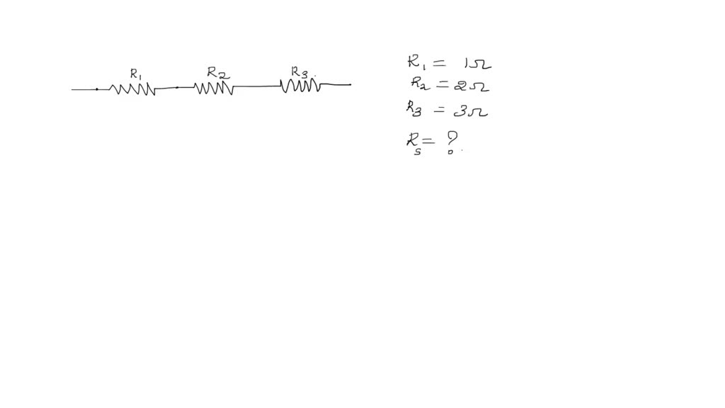 SOLVED Three resistors IN SERIES 1ohm ,2 ohm and 3 ohm are combined in
