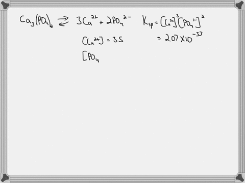 the-ksp-for-calcium-phosphate-ca3po42-is-2-07x10-33-if-85-g-of-calcium-phosphate-are-placed-in-50-ml-of-water-what-is-the-concentration-of-phosphate-po43-in-the-resulting-solution-in-m-221x1-77885