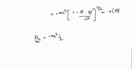 3-a-relativistic-point-particle-has-a-lagrangian-3-where-c-is-the-speed-of-light-derive-the-euler-lagrange-equations-show-that-they-reduce-to-newtons-equation-in-the-limit-2-4-in-the-case-th-59924