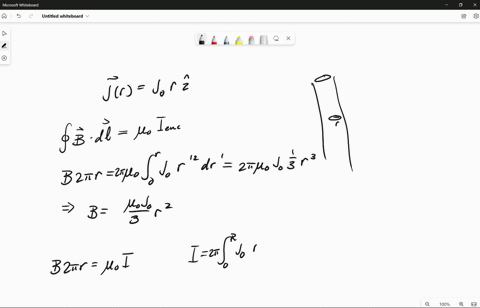 5-a-1opts-cylindrical-conductor-lying-along-z-axis-caries-non-uniform-current-density-given-by-jr-raz-where-is-the-length-to-the-axis-find-the-magnetic-field-created-inside-and-outside-the-c-58985