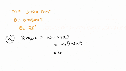 a-permanent-magnet-has-a-magnetic-dipole-moment-of-0120-a-m2-the-magnet-is-in-the-presence-of-an-external-uniform-magnetic-field-provided-by-current-carrying-coils-with-magnitude-of-00800-t-31121