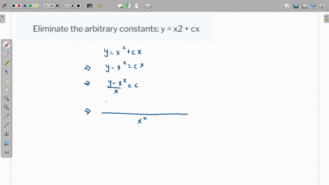 eliminate-the-arbitrary-constants-y-x2-cx-23879