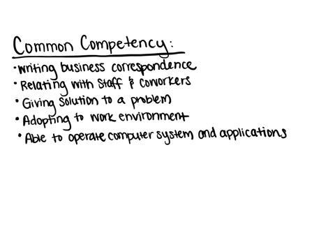 write-a-if-it-is-a-common-competency-and-b-if-it-is-a-core-competency_________1-writing-business-correspondence-_________2-preparing-income-statement-_________3-designing-for-packaging-and-l-29175