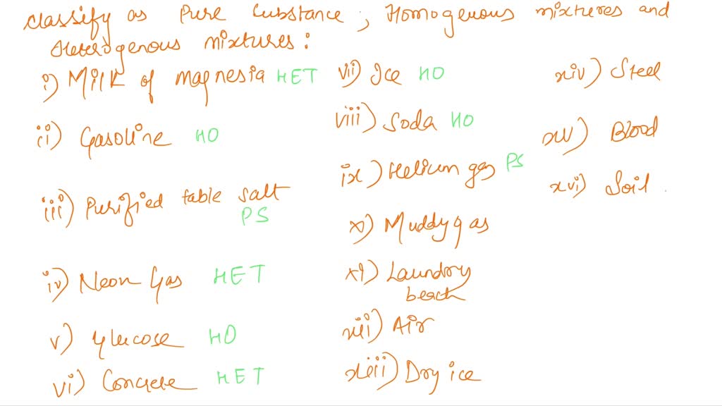 solved-pung-leamning-classify-each-substance-below-as-mixture-or-a