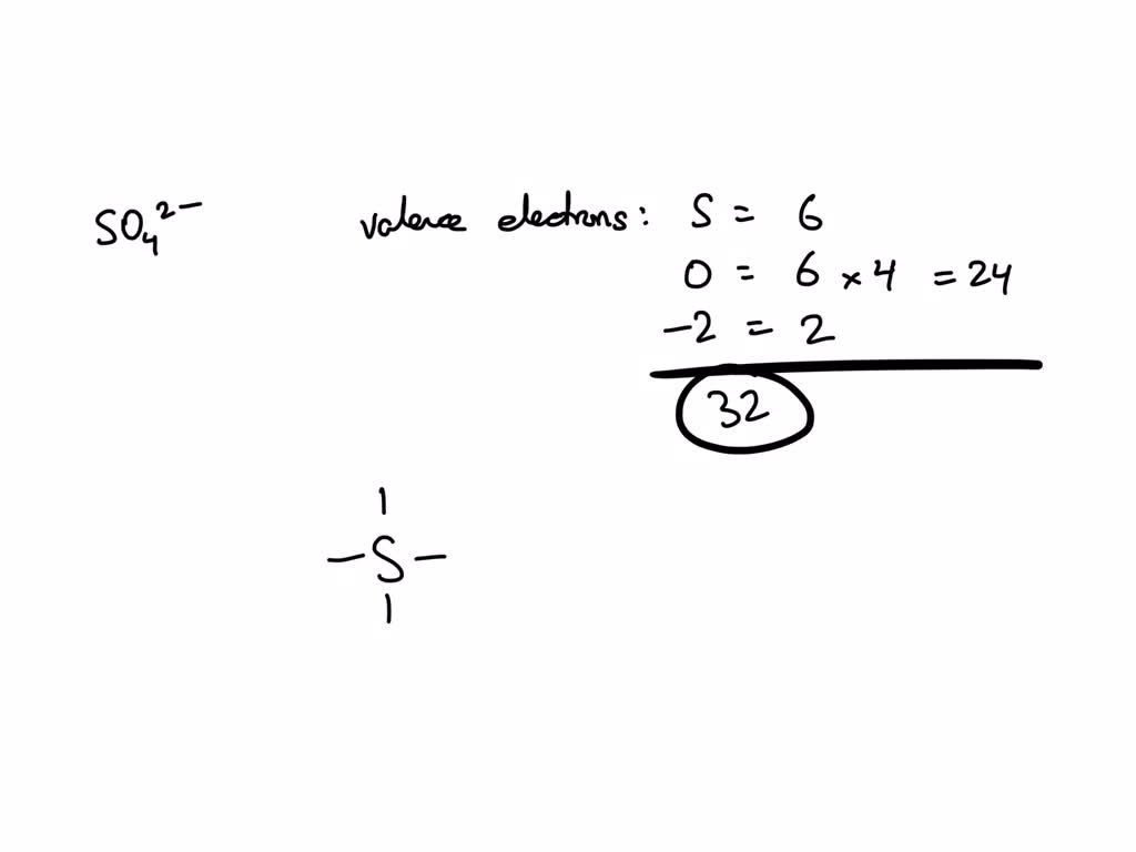 SOLVED: A skeletal structure for sulfate (SO,?) is shown below ...