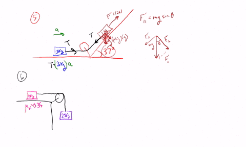 and-pulley-on-frictionless-incline-two-blocks-incline-is-connected-to-30-kg-l0e-kg-mass-on-37-the-surfaces-and-mass-on-horizontal-surlace-as-shown_-frictionless-if-the-applied-force-f-12-n-t-05673
