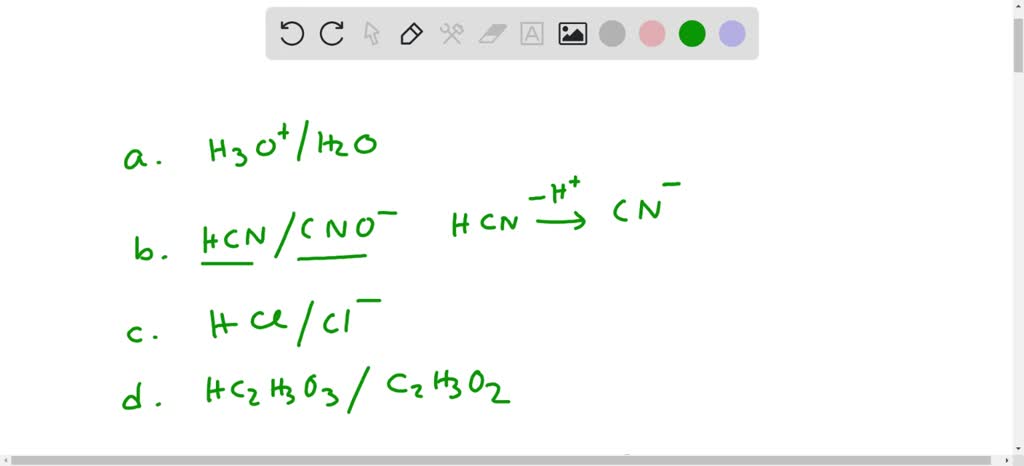 Solved: Which Of The Following Does Not Represent A Conjugate Acid-base 