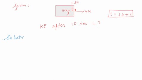 a-body-of-mass-10kg-at-rest-is-acted-upon-simultaneously-by-two-forces-4-n-and-3n-at-right-angles-to-each-other-the-kinetic-energy-of-the-body-at-the-end-of-10-sec-is-2