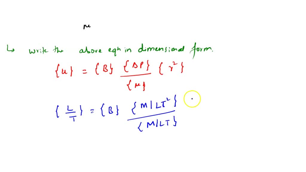 For Low-speed (laminar) Steady Flow Through A Circular Pipe, As Shown ...