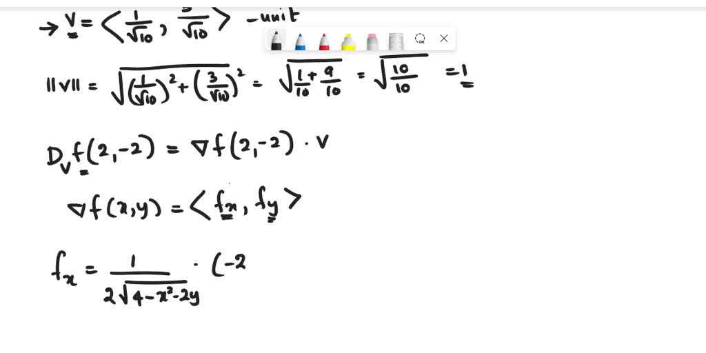 Solved Compute The Directional Derivative Of The Following Function At