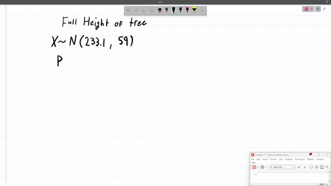 let-x-represent-the-full-height-of-certain-species-of-tree-assume-that-x-is-normally-distributed-with-a-mean-of-2331-feet-and-a-standard-deviation-of-59-feet-find-the-probability-that-the-full-height