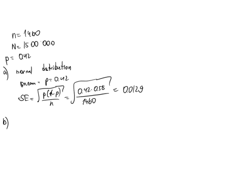 suppose-a-simple-random-sample-of-size-n1460-is-obtained-from-a-population-whose-size-is-n1500000-an-08448