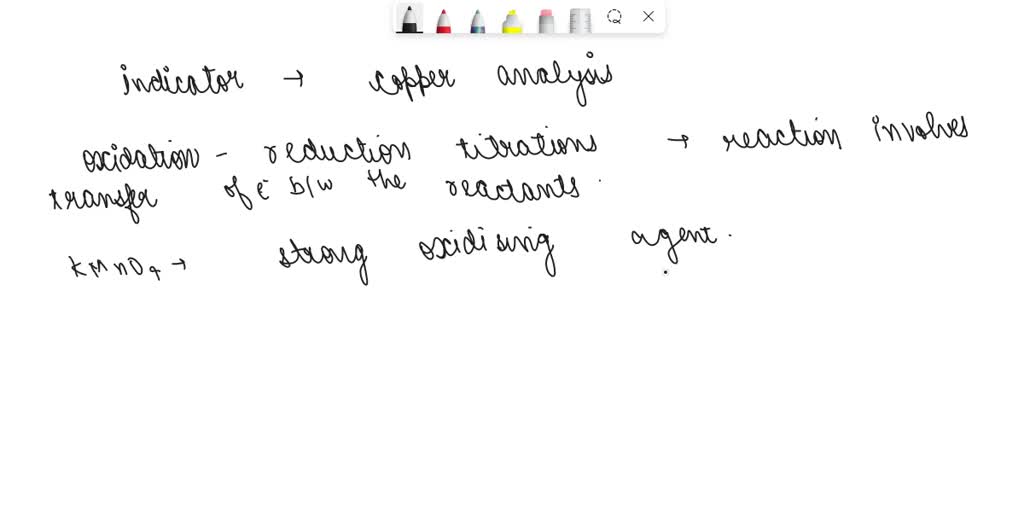 SOLVED Which indicator is used for copper analysis in oxidation