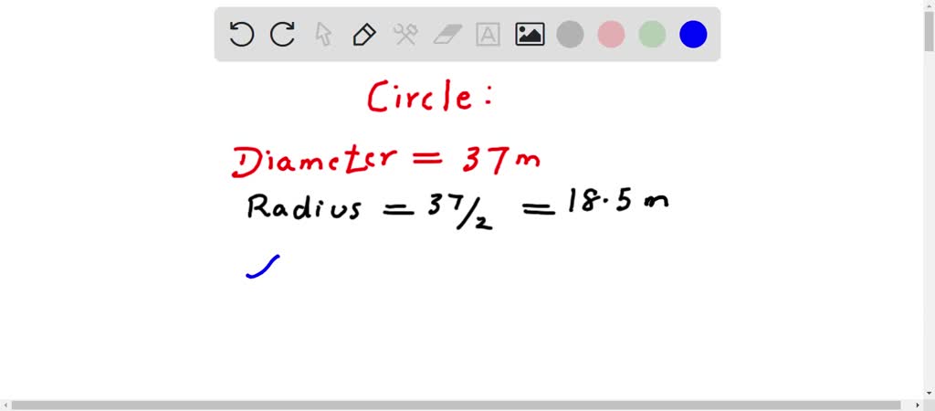 find the area of a circle whose diameter is 7 m