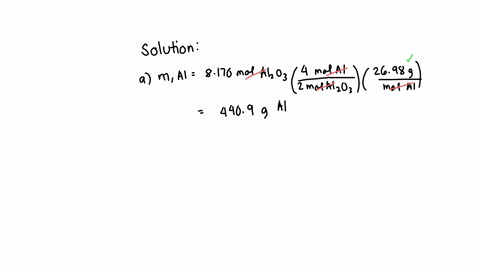 given-the-balanced-equation-4-al-3-o2-2-al2o3-molar-masses-gmol-al-2698-o2-31998-al2o3-10196-a-if-8170-moles-al2o3-were-formed-in-a-chemical-reaction-how-many-grams-of-al-were-used-up-b-how-many-grams