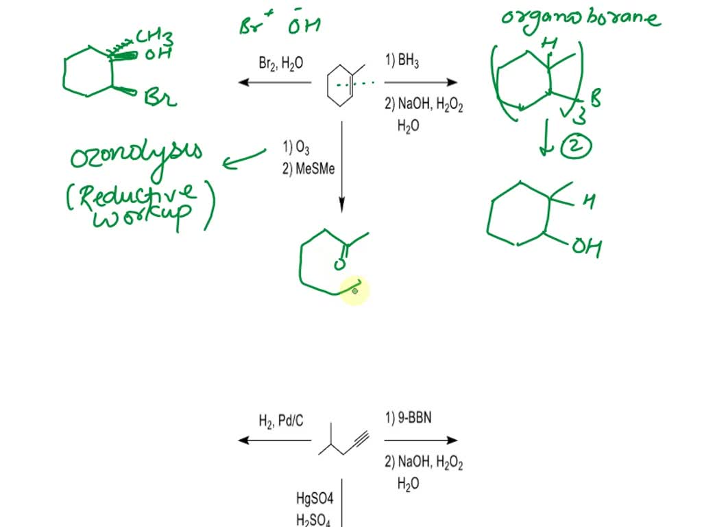 SOLVED: Alkene Reactions For each of the following reactions: a ...